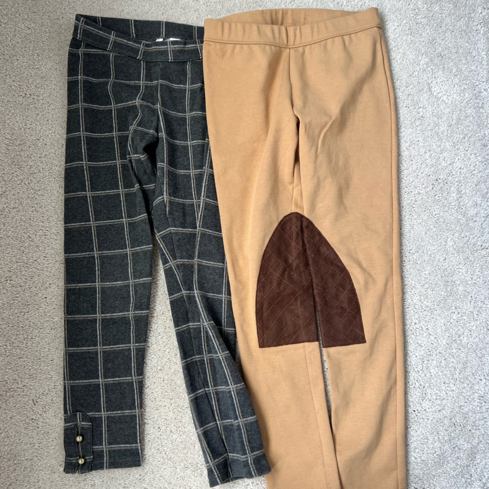2 pairs Janie & Jack Leggings girls size 8